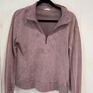 Purple Quarter-Zip Pullover